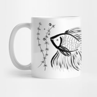 Betta Fish Samurai Style Mug